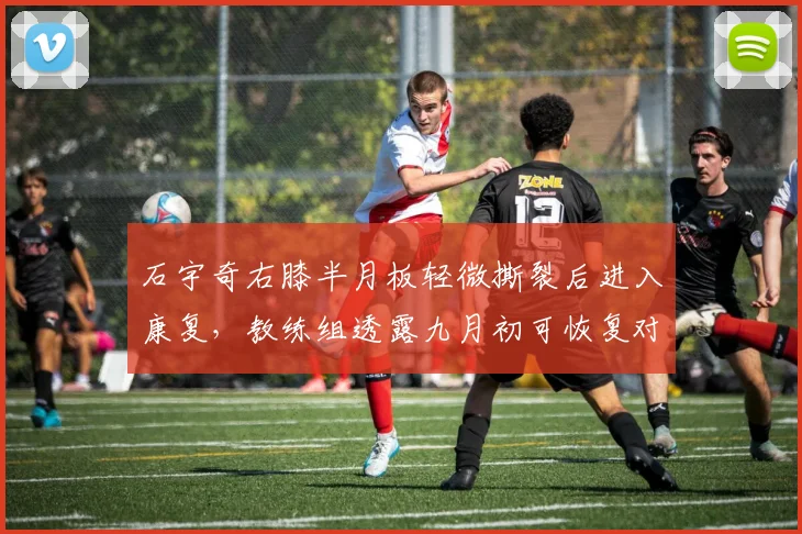 石宇奇右膝半月板轻微撕裂后进入康复，教练组透露九月初可恢复对抗